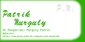 patrik murguly business card